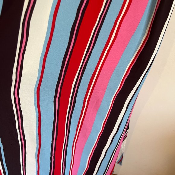 Lulus Andi Pink and Light Blue Multi Stripe Sleeveless Maxi Dress Size Small - Picture 6 of 9